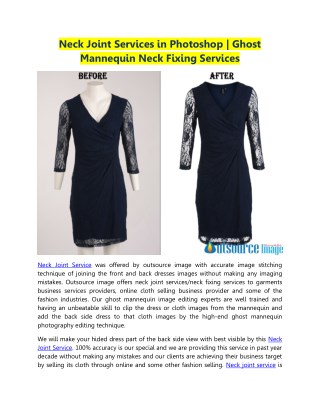 Neck Joint Services in Photoshop | Ghost Mannequin Neck Fixing Services
