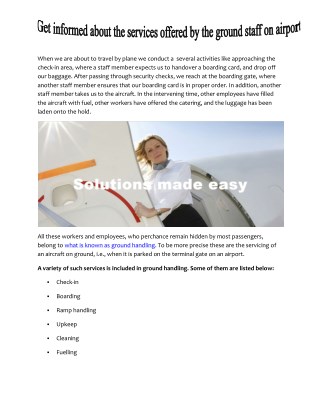 Aviation Services offered by JBS