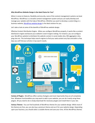 Why WordPress Website Design Is the Ideal Choice for You?