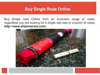 One Red Rose Online Order