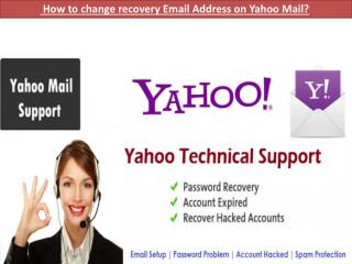 How to change recovery Email Address on Yahoo Mail?