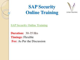 SAP Security Course Content | SAP Security Training in Pune