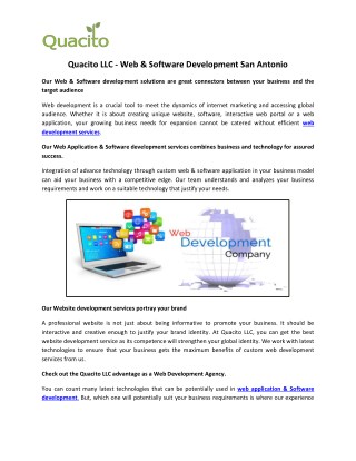 Web & Software Development San Antonio
