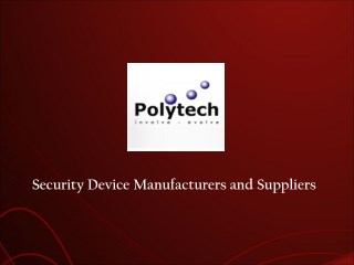 Security Products Manufacturers