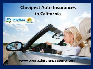 Cheapest auto insurances in california