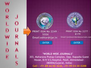 Best Publishing Magazine of IJAR & IJSR by Worldwide Journals