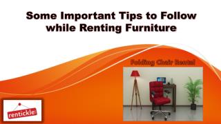 Some Important Tips to Follow while Renting Furniture
