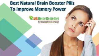 Best Natural Brain Booster Pills To Improve Memory Power