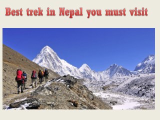 Best trek in Nepal you must visit