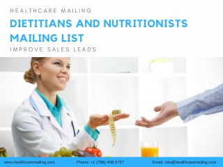Dieticians and Nutritionists Mailing List