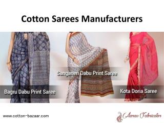 Cotton Sarees Manufacturers - Aarav Febricator