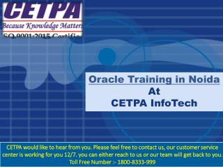 Oracle Training company in Noida
