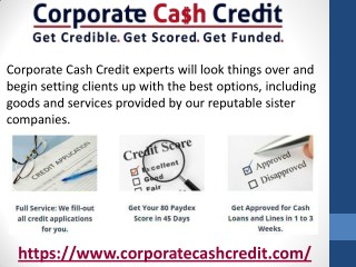 About Corporate Cash Credit