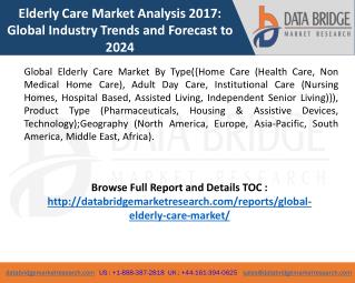 Global Elderly Care Market – Industry Trends and Forecast to 2024