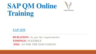 SAP QM Course Content | SAP QM Online Training in Hyderabad
