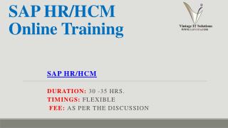 SAP HR/HCM PPT | SAP HR Training in Bangalore
