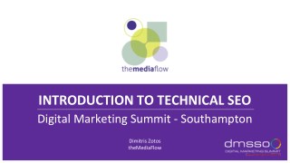 Introduction to SEO TheMediaFlow Workshop Digital Marketing Summit Southampton