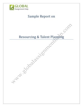 Sample Report on Resourcing & Talent Planning