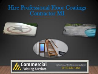 Hire Professional Floor Coatings Contractor MI