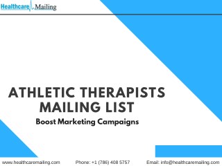 Athletic Therapists Mailing List