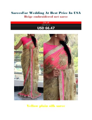 Sarees For Wedding At Best Price In USA