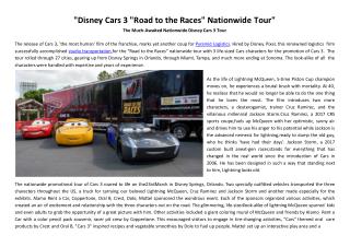 "Disney Cars 3 "Road to the Races" Nationwide Tour"