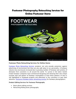 Photo Editing Services for footwear brand owners | Shoes Photo Retouching