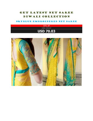 Get Latest Net Saree Diwali Collection