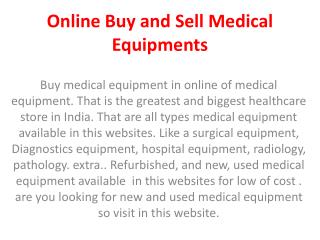 Medical equipments supplier