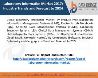 Global Laboratory Informatics Market – Trends and Forecast to 2024