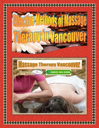 Effective Methods of Massage Therapy in Vancouver