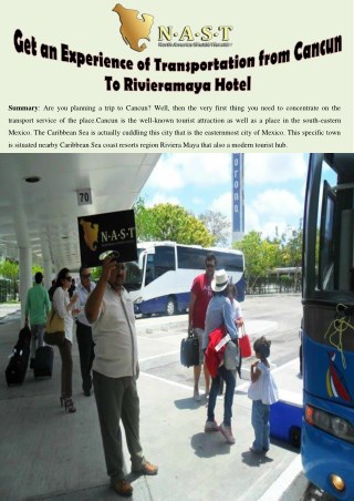 Get an Experience of Transportation from Cancun To Rivieramaya Hotel