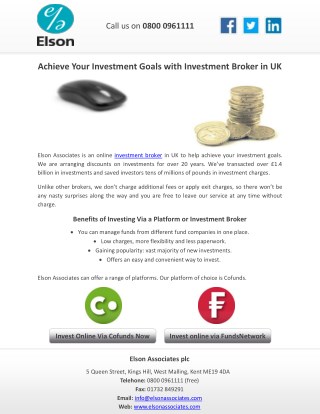 Achieve Your Investment Goals with Investment Broker in UK