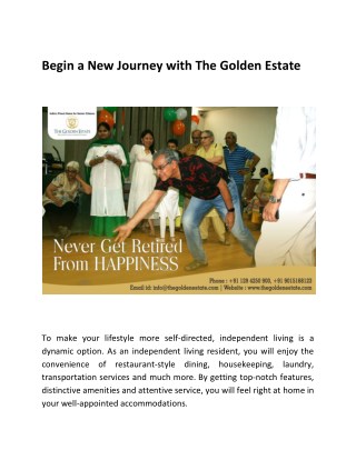 Begin a New Journey with The Golden Estate