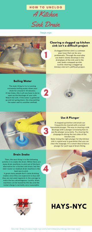 How To Unclog A Kitchen Sink Drain