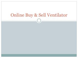 Online Buy ventilators at medicomart