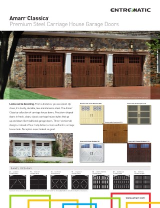 Garage Door Mart Inc - Brochure Amarr Classica Collection
