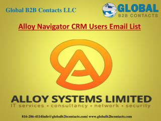 Alloy Navigator CRM Users Email List