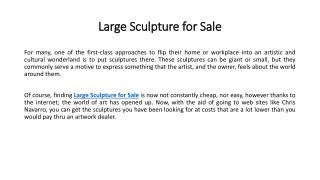 Large Sculpture for Sale
