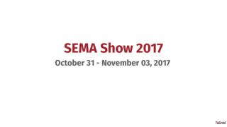 2017 SEMA Show Media Impact Report