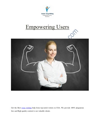 Sample on User Empowerment in Health & Social Care Organization