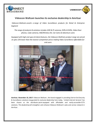 Videocon Wallcam launches its exclusive dealership in Amritsar