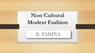 Non Cultural Modest Fashion