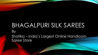 Online Shop for Bhagalpuri Silk Sarees