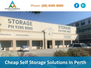 Cheap Self Storage Solutions in Perth