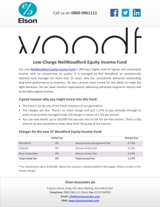 Low-Charge NeilWoodford Equity Income Fund