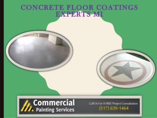 Concrete floor Coatings Experts MI
