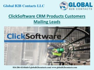 Click software CRM products customers mailing leads