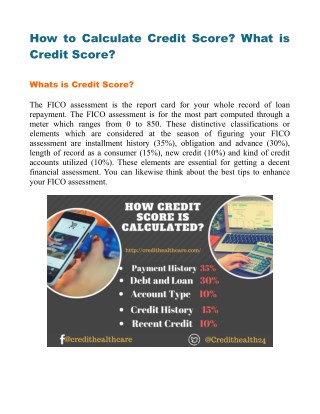 How to Calculate Credit Score?