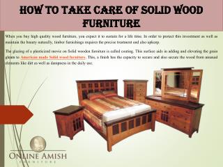 How to Take Care of Solid Wood Furniture
